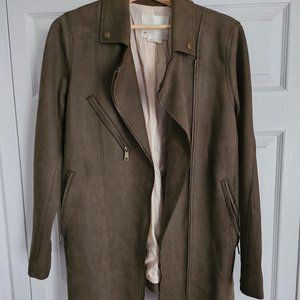 Anthropologie | Ripley Sueded Longline Moto Jacket, Size small
